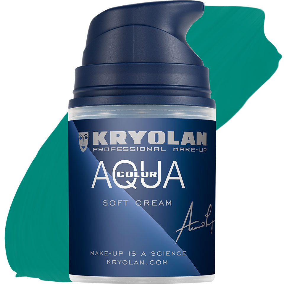 KRYOLAN Aquacolor Soft Cream green 21 – Liquid Face & Bodypaint, 50ml, Pumpspender