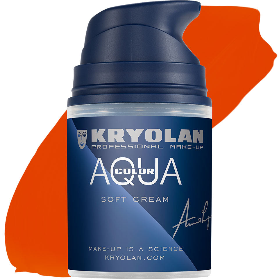 KRYOLAN Aquacolor Soft Cream mandarin – Liquid Face & Bodypaint, 50ml, Pumpspender