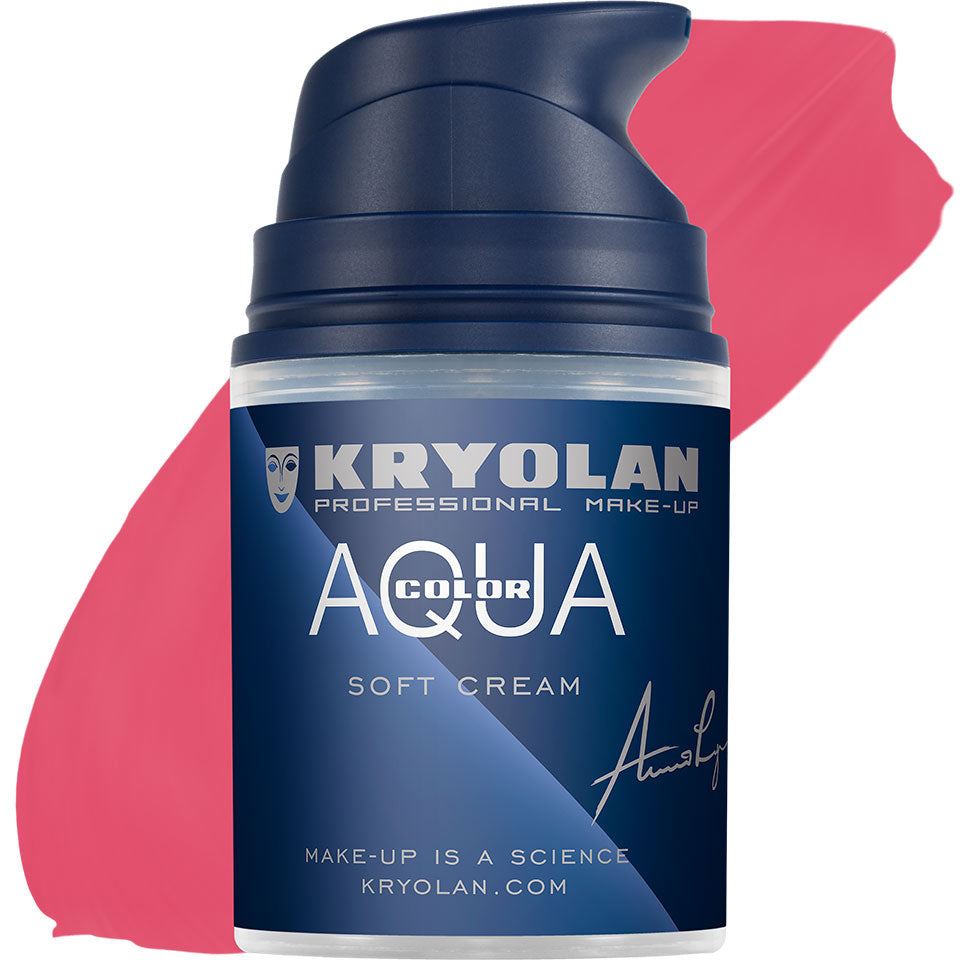 KRYOLAN Aquacolor Soft Cream R 21 – Liquid Face & Bodypaint, 50ml, Pumpspender
