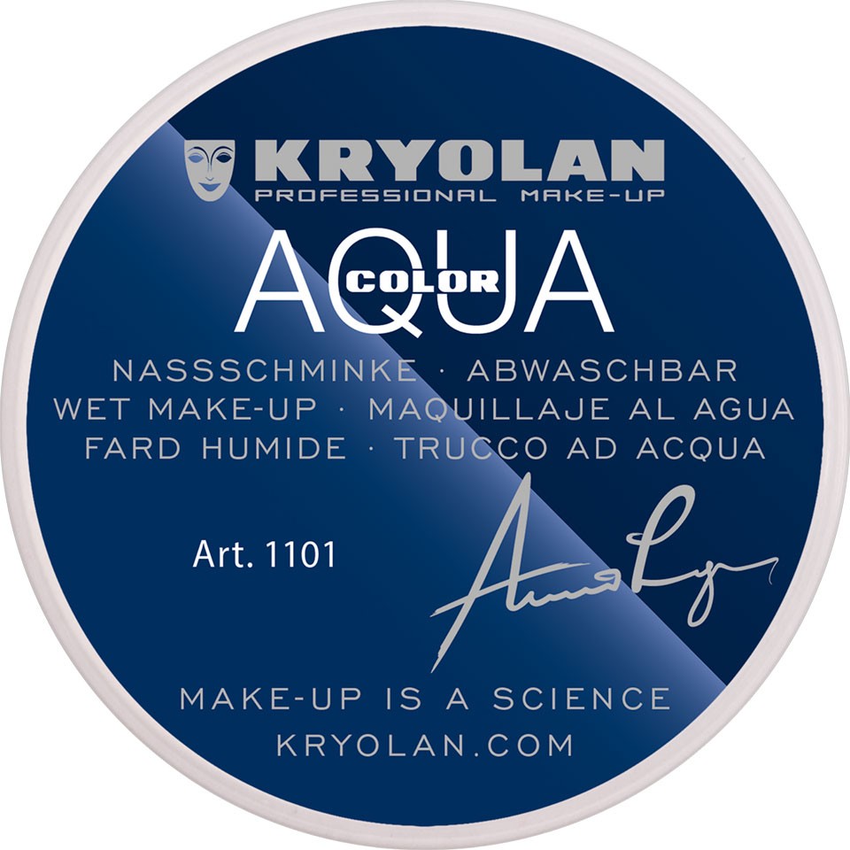 KRYOLAN Aquacolor TV White – Profi-Kompaktschminke für Gesicht & Körper, 8ml
