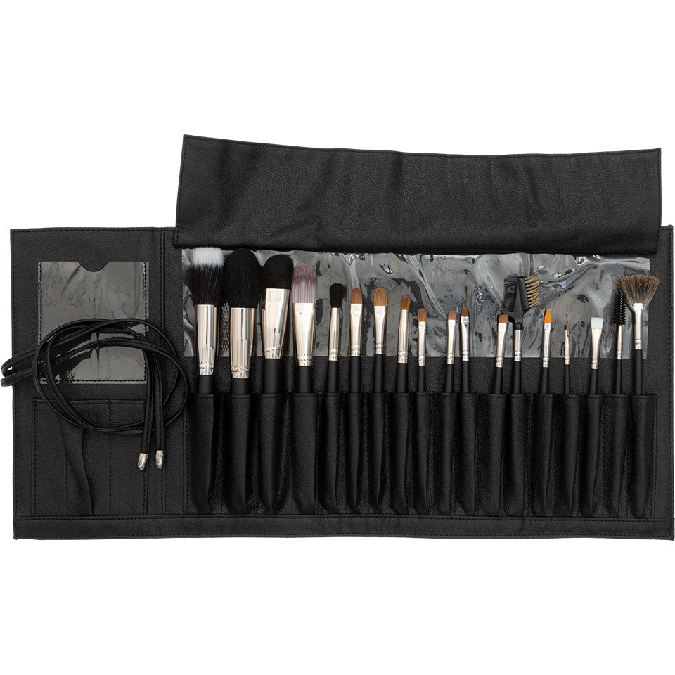 KRYOLAN Brush Collection Complete – 18-teiliges Profi-Pinselset, -, Tasche offen