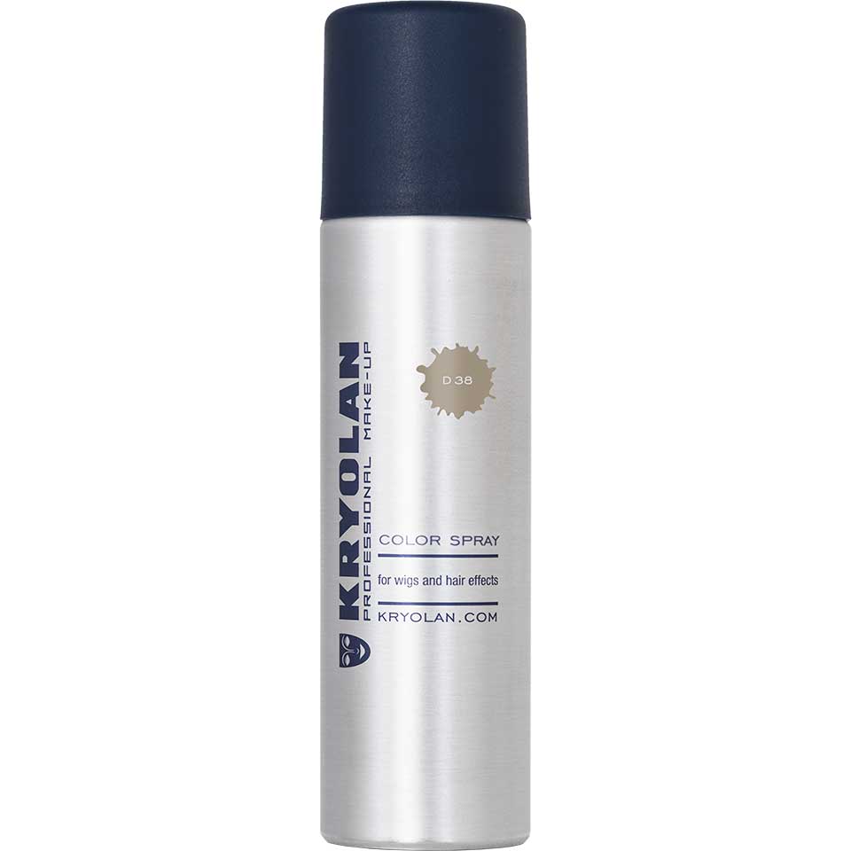 KRYOLAN Color Spray D 38 taupe – für Haare und Perücken mit hoher Deckkraft, 150ml