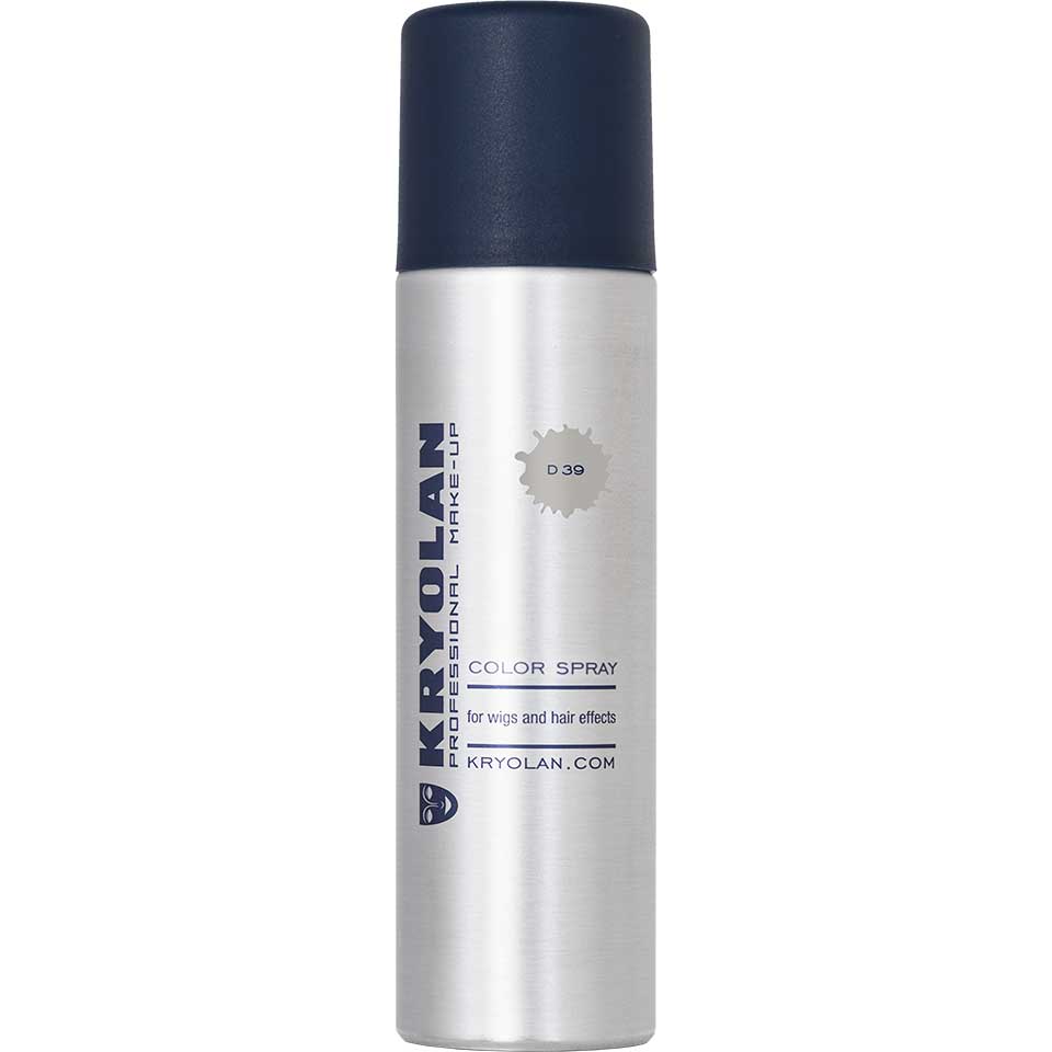 KRYOLAN Color Spray D 39 pearl grey – für Haare und Perücken mit hoher Deckkraft, 150ml