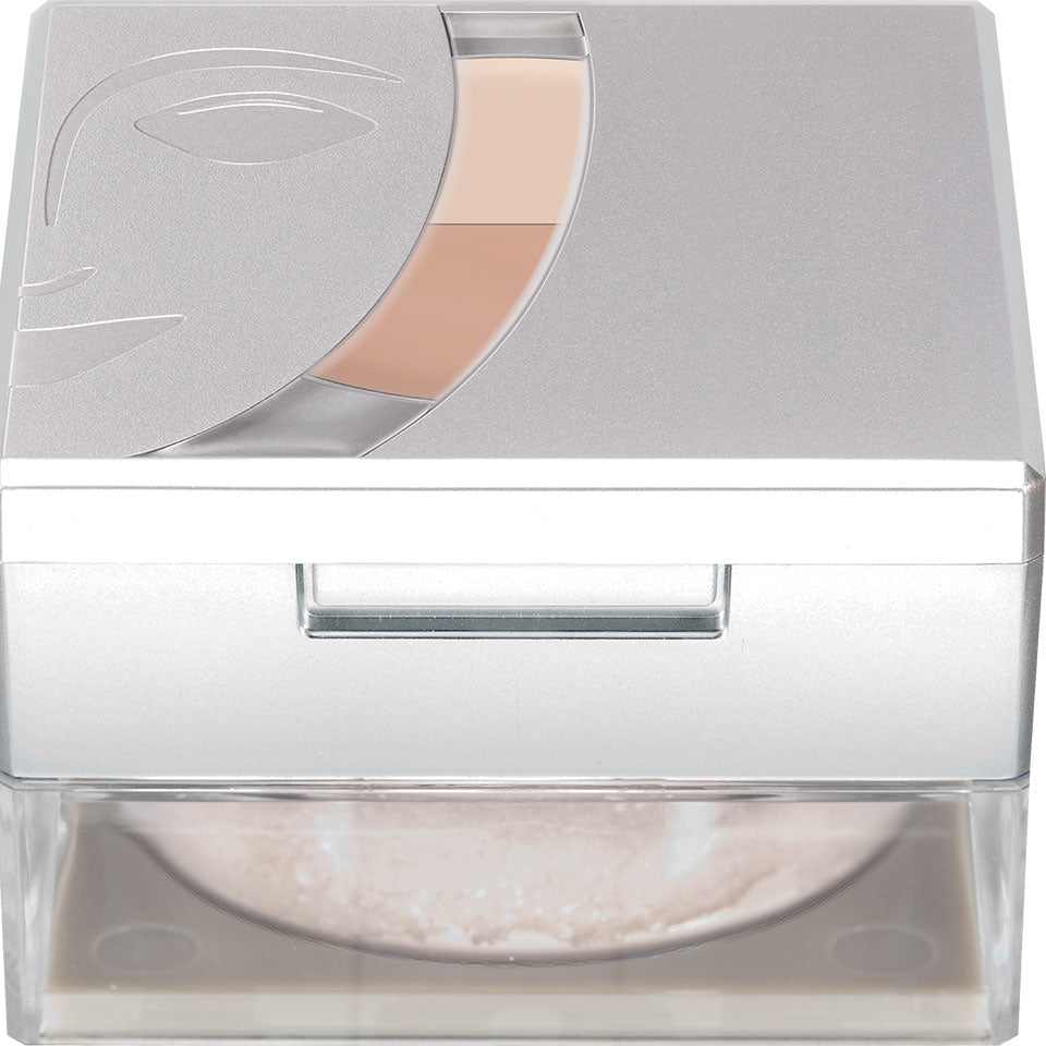 KRYOLAN Concealer Cube – Hochpigmentierter 2-in-1 Concealer mit Fixierpuder, 7,5g, Dose Seitenansicht