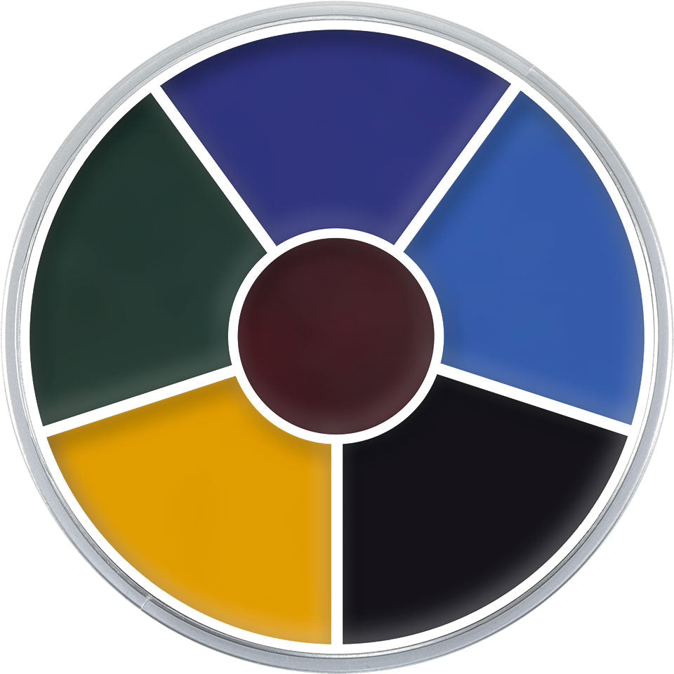 KRYOLAN Cream Color Circle Black Eye 2 – 6 cremige Farben für starke Effekte, 30g