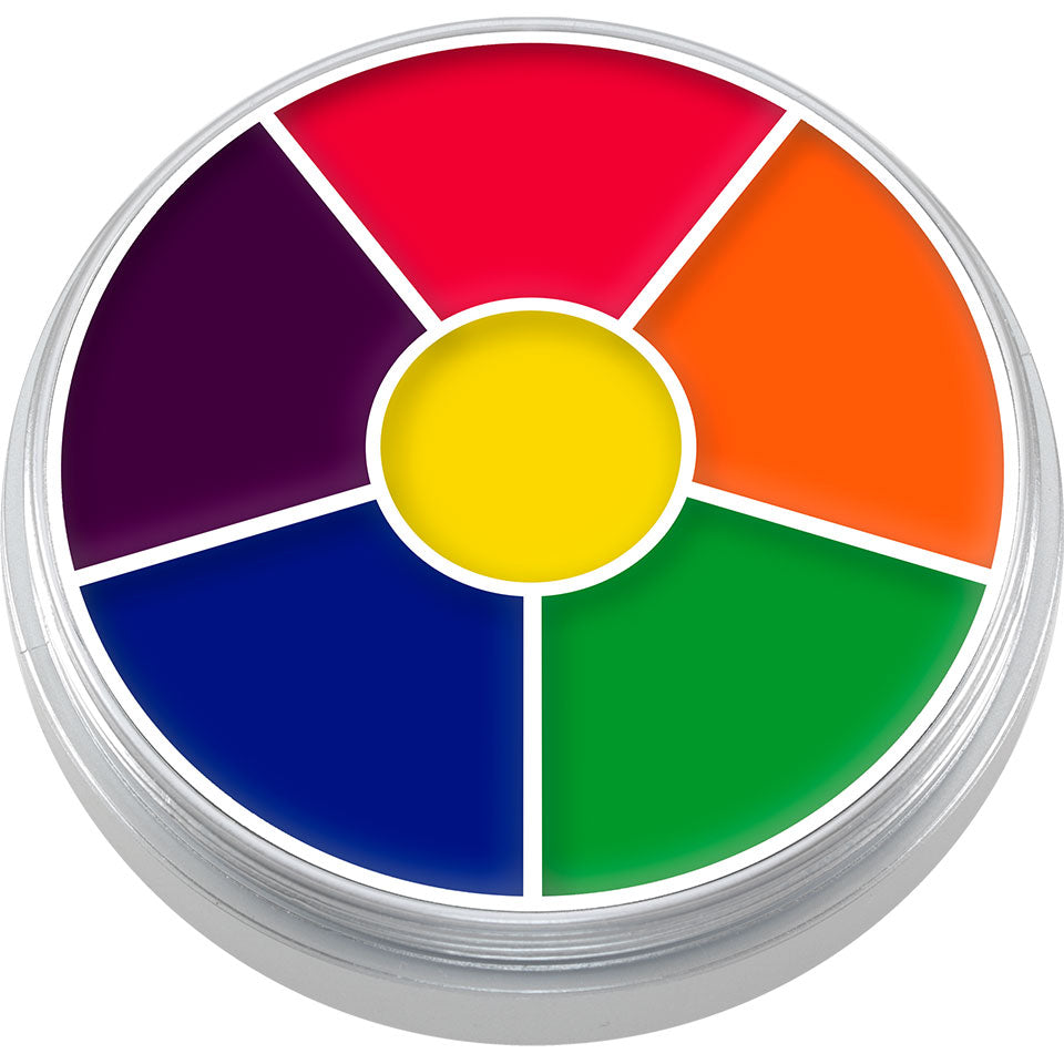 KRYOLAN Cream Color Circle UV-Dayglow – 6 UV-Fettfarben, 30g, Seitenansicht