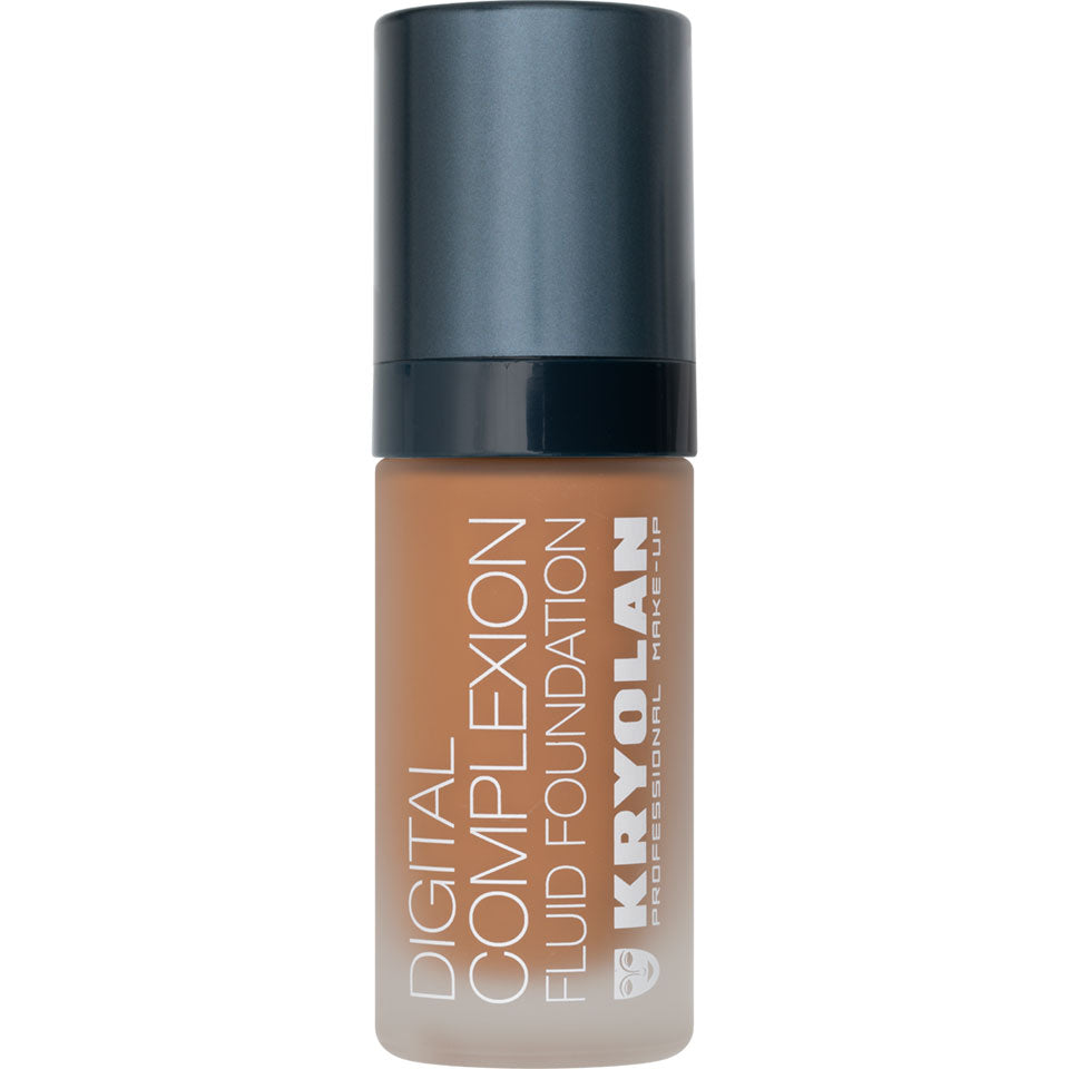 KRYOLAN Digital Complexion Fluid Foundation D34 – Selbstfixierendes, veganes HD-Make-up mit Airbrush-Effekt, 30ml, Pumpspender
