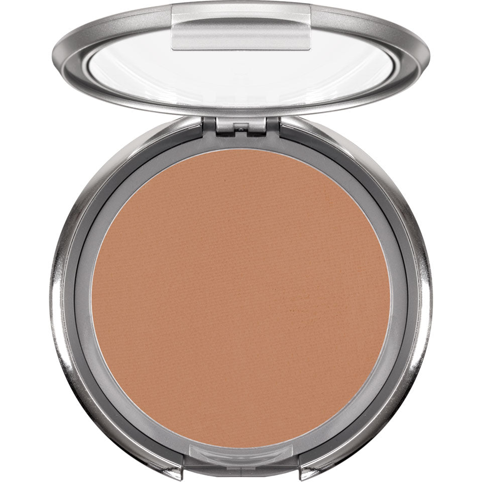 KRYOLAN Dual Finish olive – gepresste Puderfoundation, 10g, Spiegeldose offen