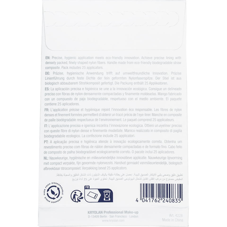KRYOLAN Eye Liner Applikator, 25stk, Verpackung Rückseite