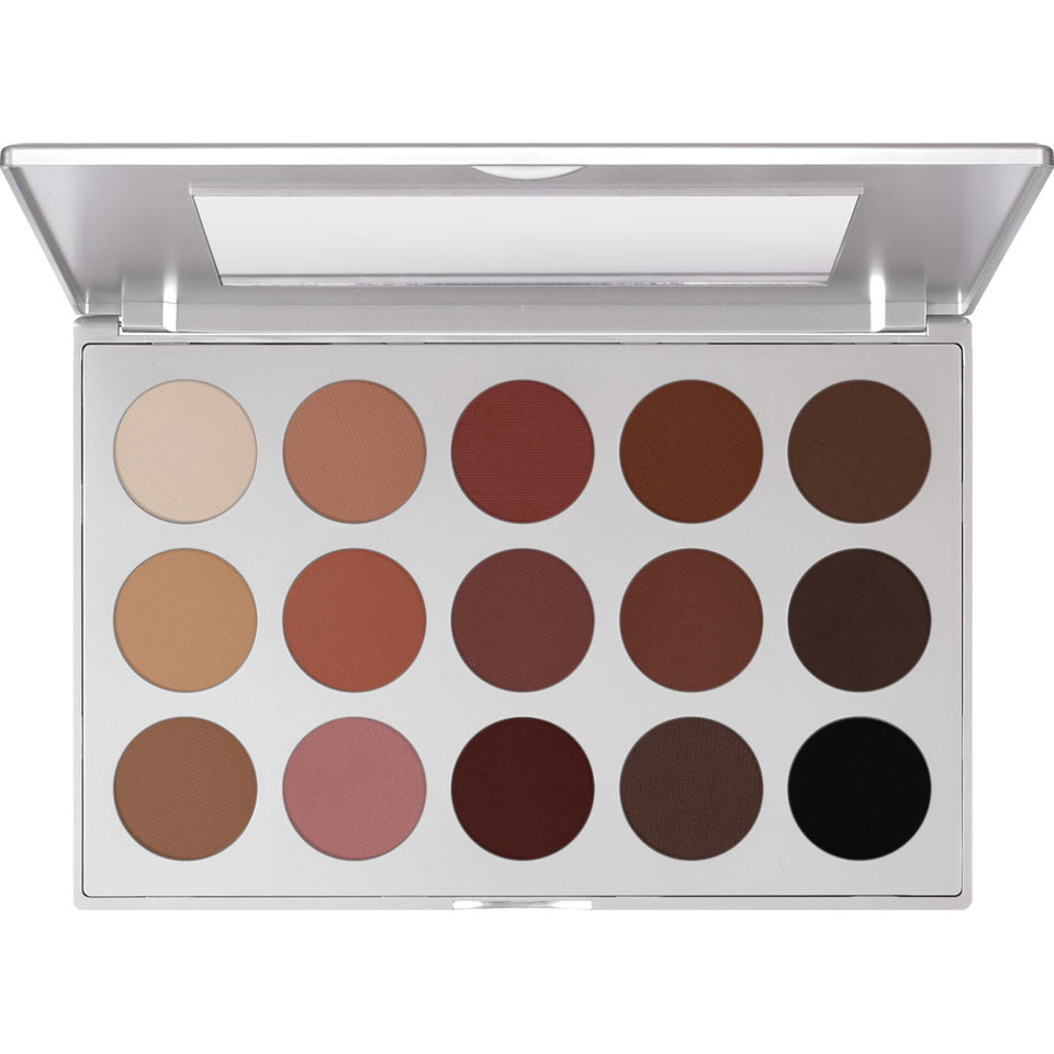 KRYOLAN Eye Shadow Spiegel-Palette 15 Farben Smokey rose – nachfüllbar, 37.5g