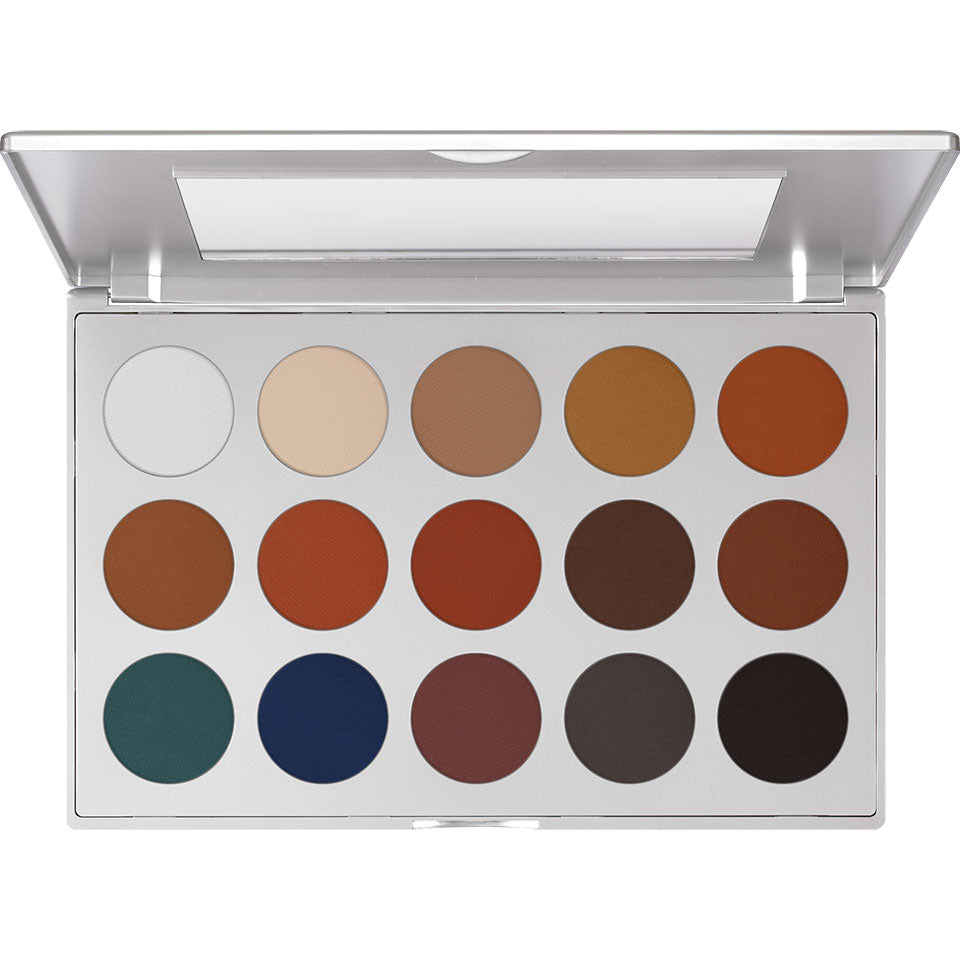 KRYOLAN Eye Shadow Spiegel-Palette 15 Farben TN1 – nachfüllbar, 37.5g