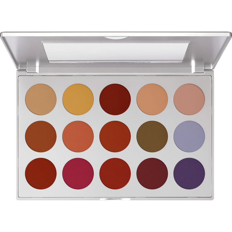 KRYOLAN Eye Shadow Spiegel-Palette 15 Farben TN2 – nachfüllbar, 37.5g