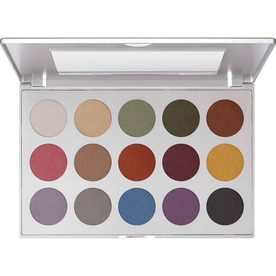 KRYOLAN Eye Shadow Spiegel-Palette 15 Farben TN3 – nachfüllbar, 37.5g