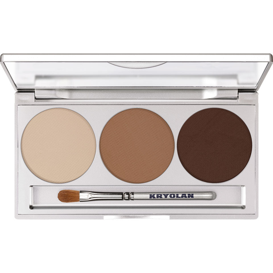 KRYOLAN Eye Shadow Trio Set - Smokey Collection - nude – magnetisch, 7.5g, offen