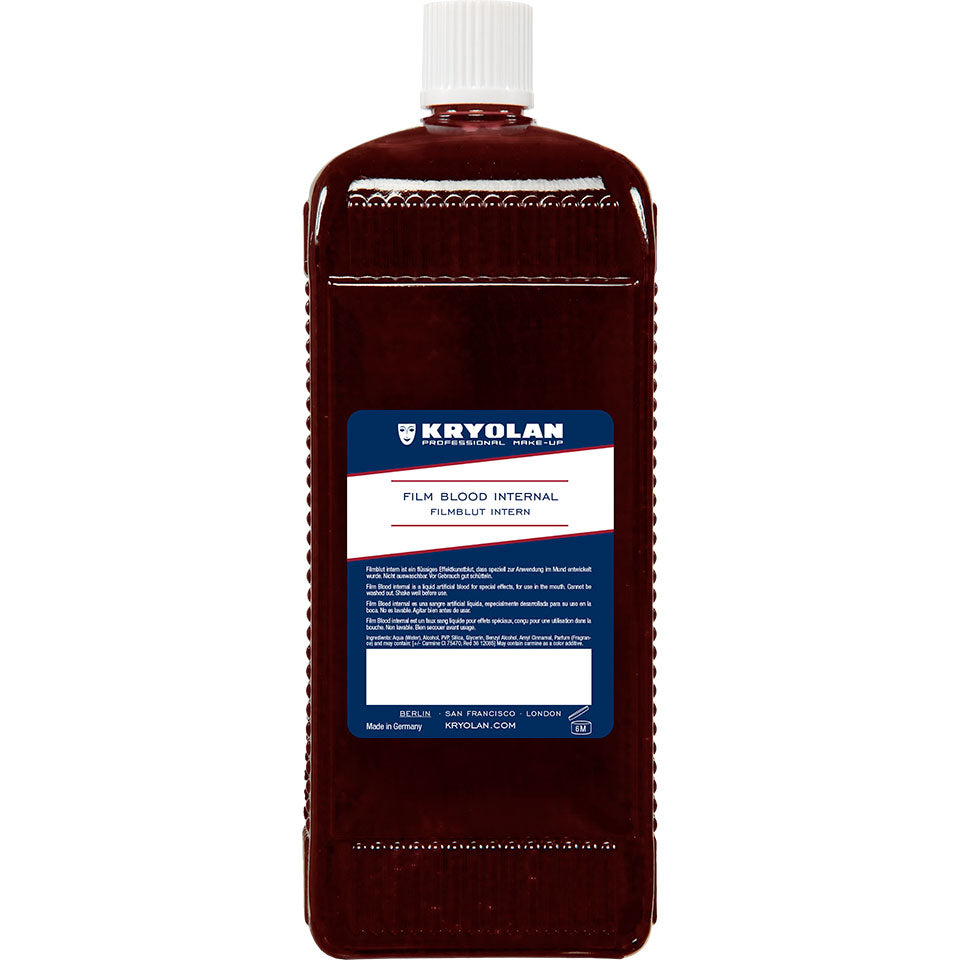 KRYOLAN Filmblut intern - dark – essbares Effektkunstblut für den Mund, 1000ml