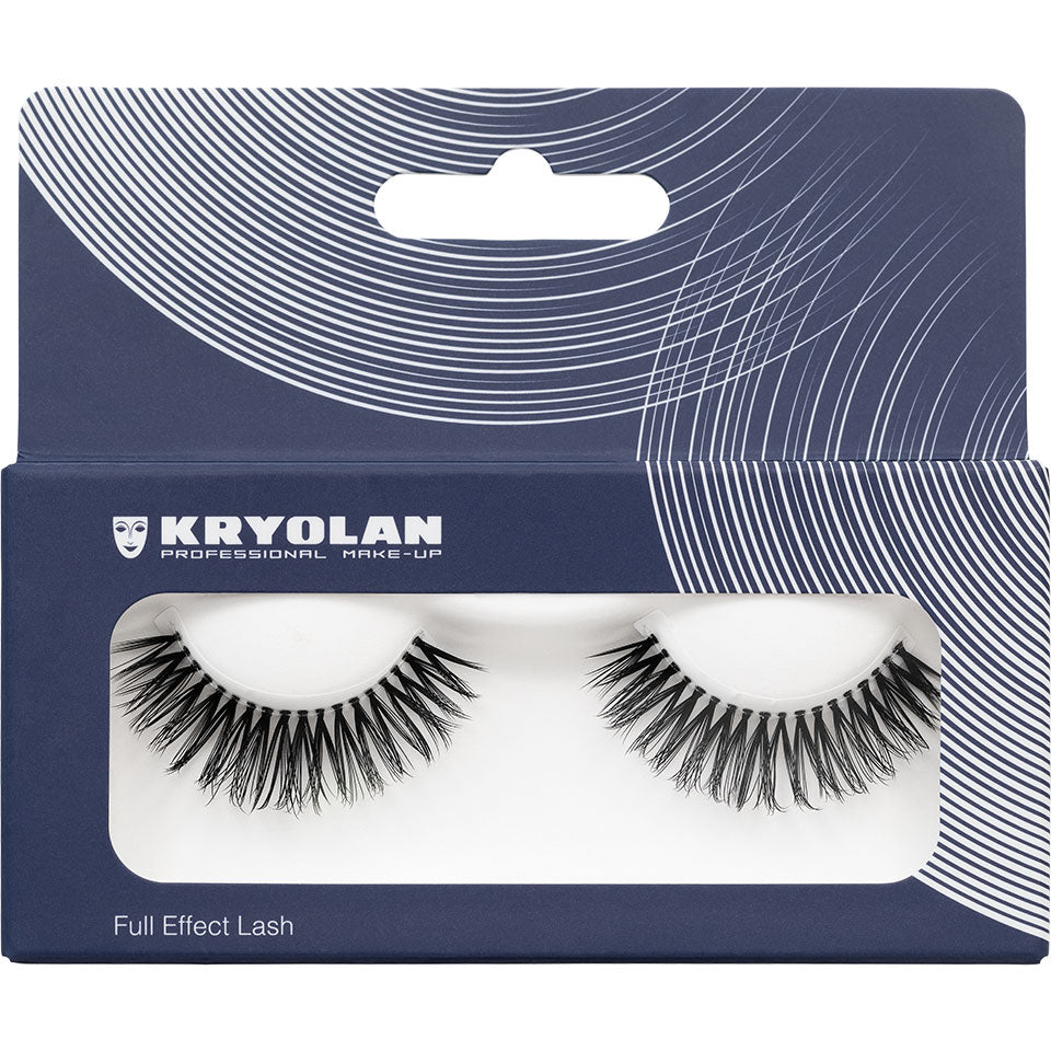 KRYOLAN Full Effect Lash – Volumen Wimpern mit transparentem Band, 1Paar, Wimpernbänder in Verpackung