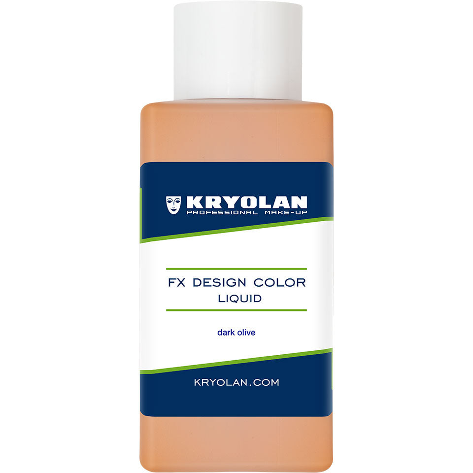 KRYOLAN FX Design Color Liquid dark olive – Profi SFX Flüssigfarbe, 50ml