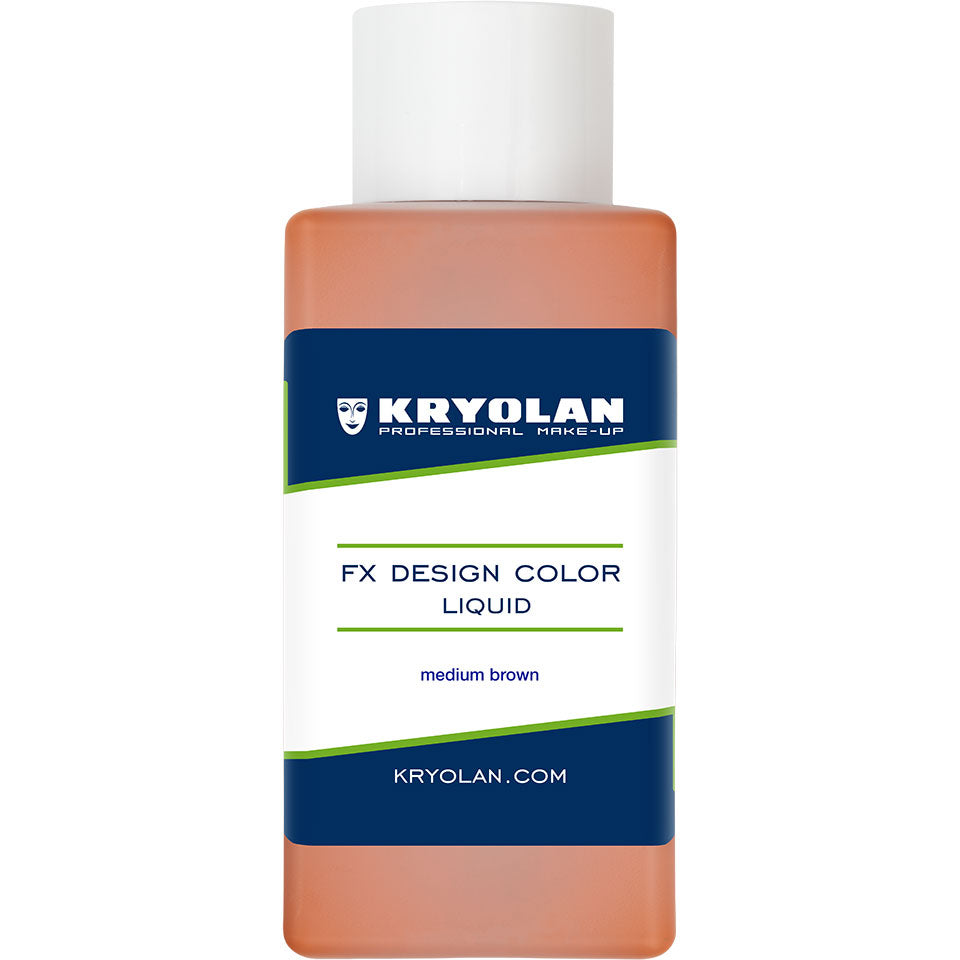 KRYOLAN FX Design Color Liquid medium brown – Profi SFX Flüssigfarbe, 50ml