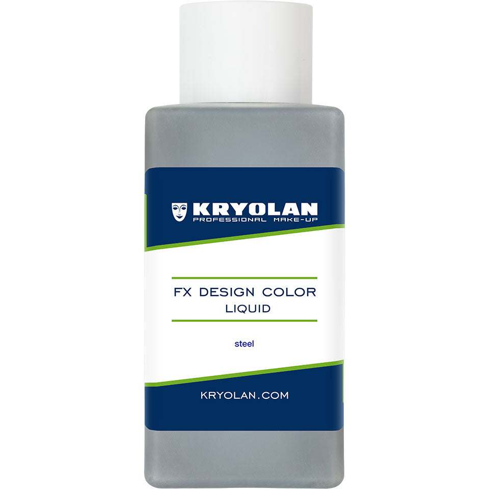 KRYOLAN FX Design Color Liquid steel – Profi SFX Flüssigfarbe, 50ml