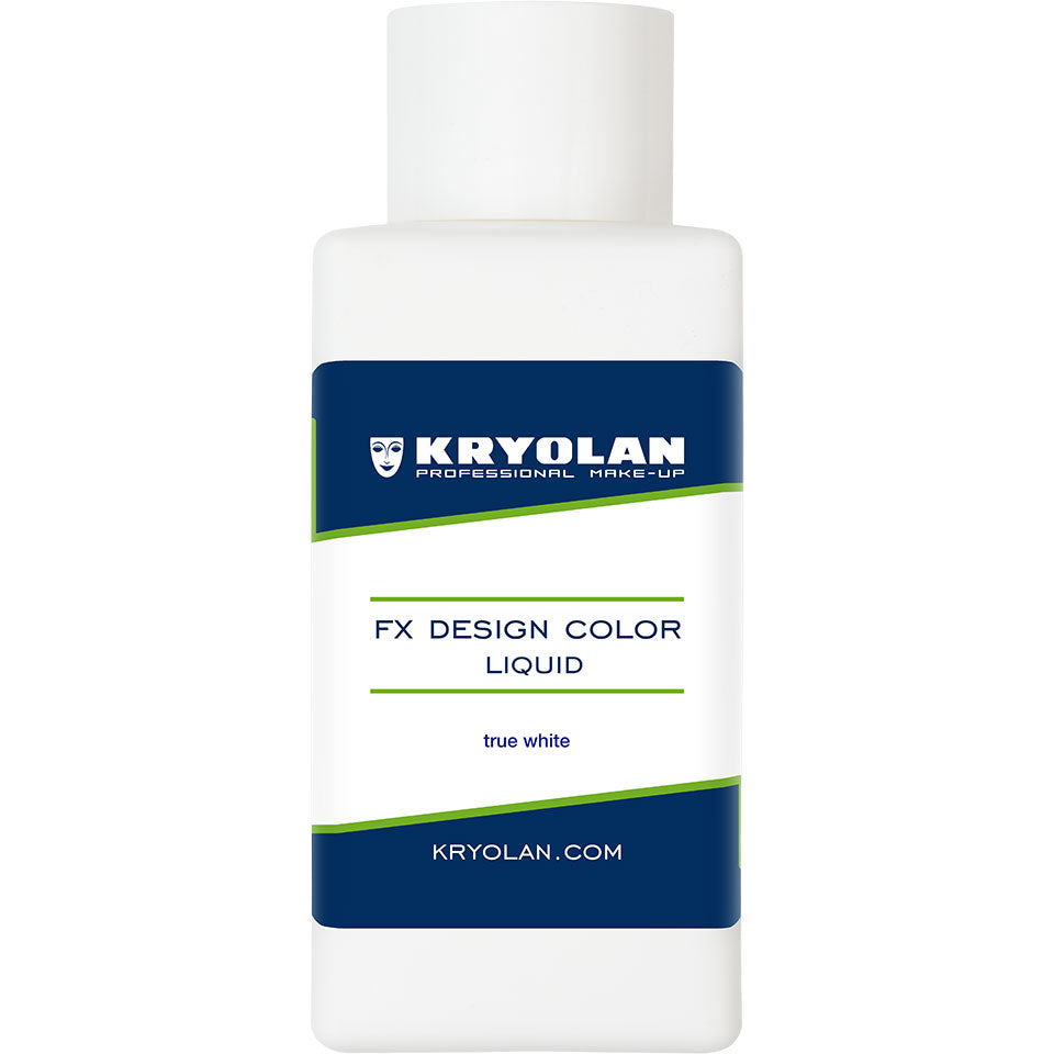 KRYOLAN FX Design Color Liquid true white – Profi SFX Flüssigfarbe, 50ml