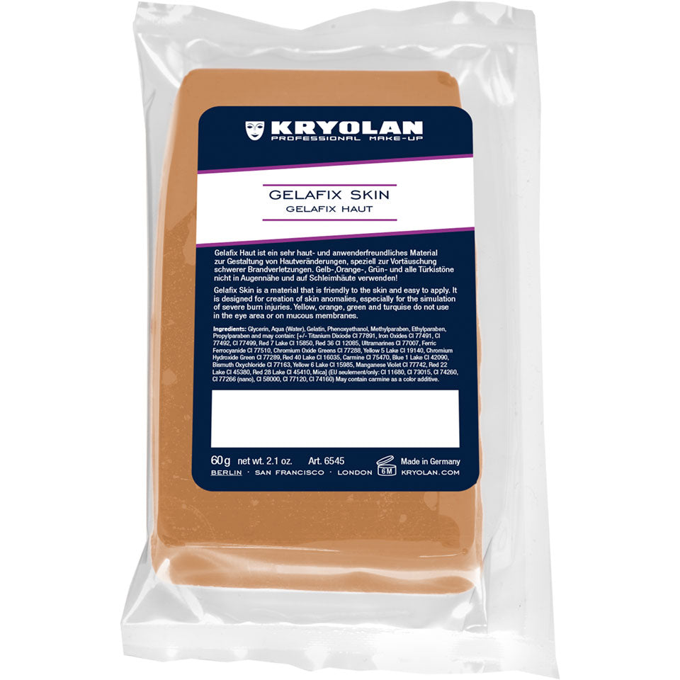 KRYOLAN Gelafix Haut dark skin tone – Gelatine für SFX & Brandverletzungen, 60g, Beutel