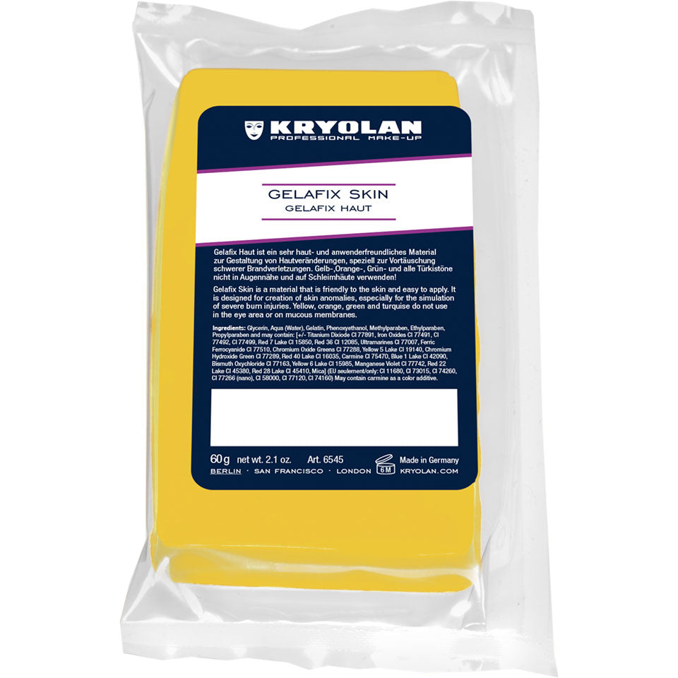 KRYOLAN Gelafix Haut yellow – Gelatine für SFX & Brandverletzungen, 60g, Beutel
