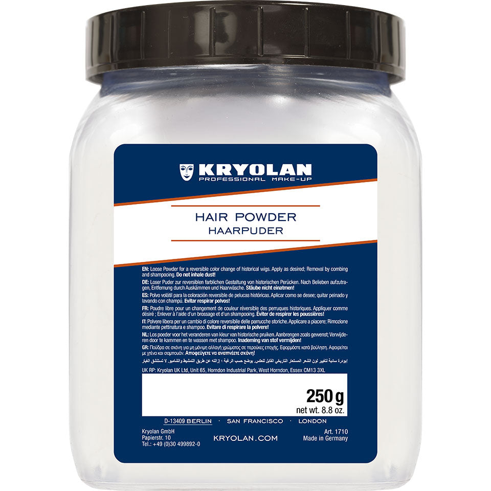 KRYOLAN Haarpuder white – Pastellfarben für Haare und Perücken, 250g, Dose