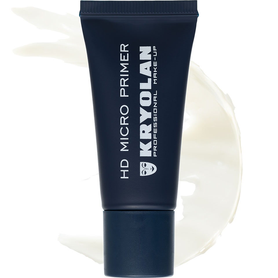 KRYOLAN HD micro Primer – Perfekte Make-up-Basis mit seidig-leichtem Finish, 20ml, Tube und Produkttextur