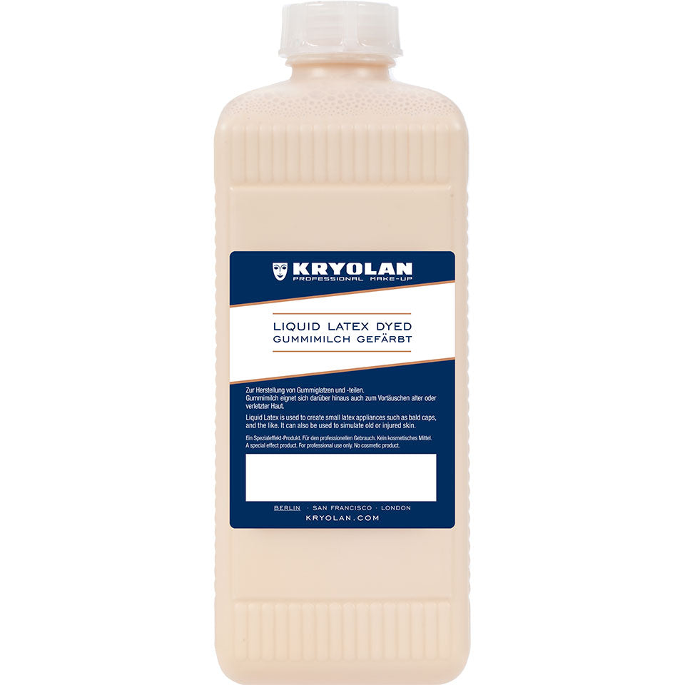 KRYOLAN Latexmilch gefärbt – hautfreundlicher Flüssiglatex mit niedrigem Ammoniakgehalt, 500ml, Flasche