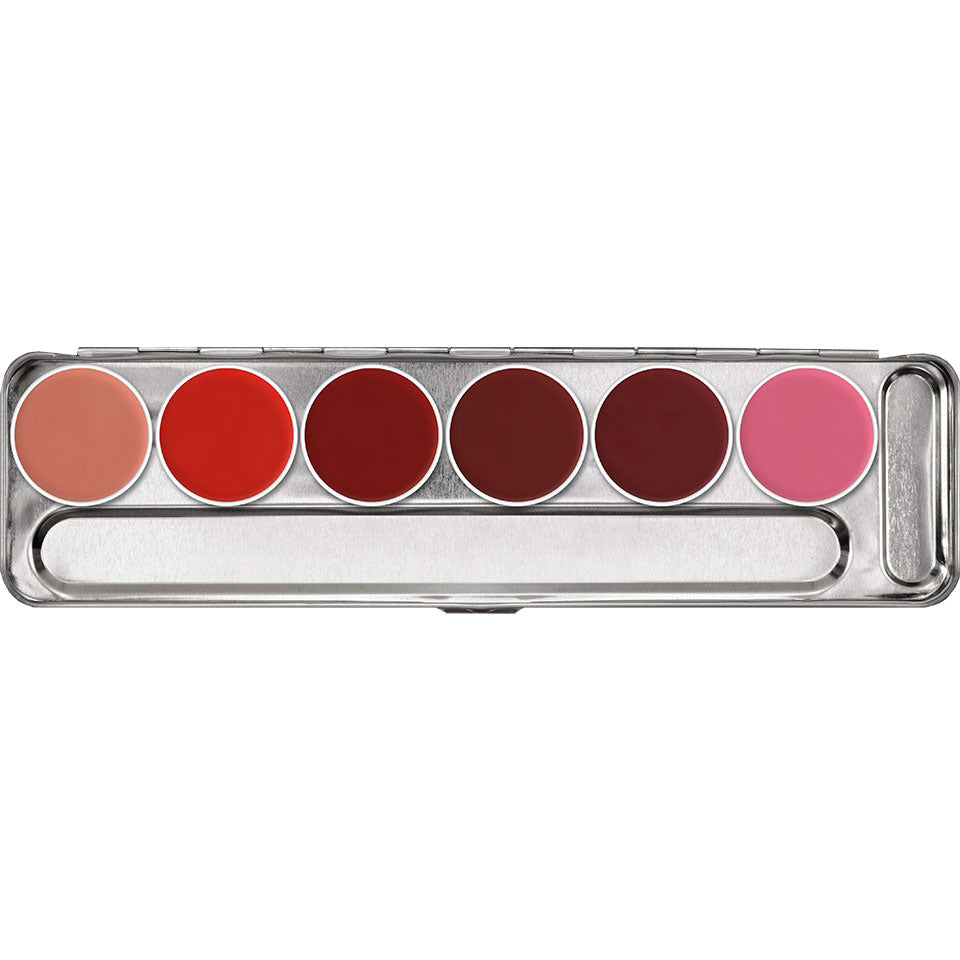 KRYOLAN Lip Rouge Palette 6 Farben Variante classic – Matte Lippenfarben , 24g, offen