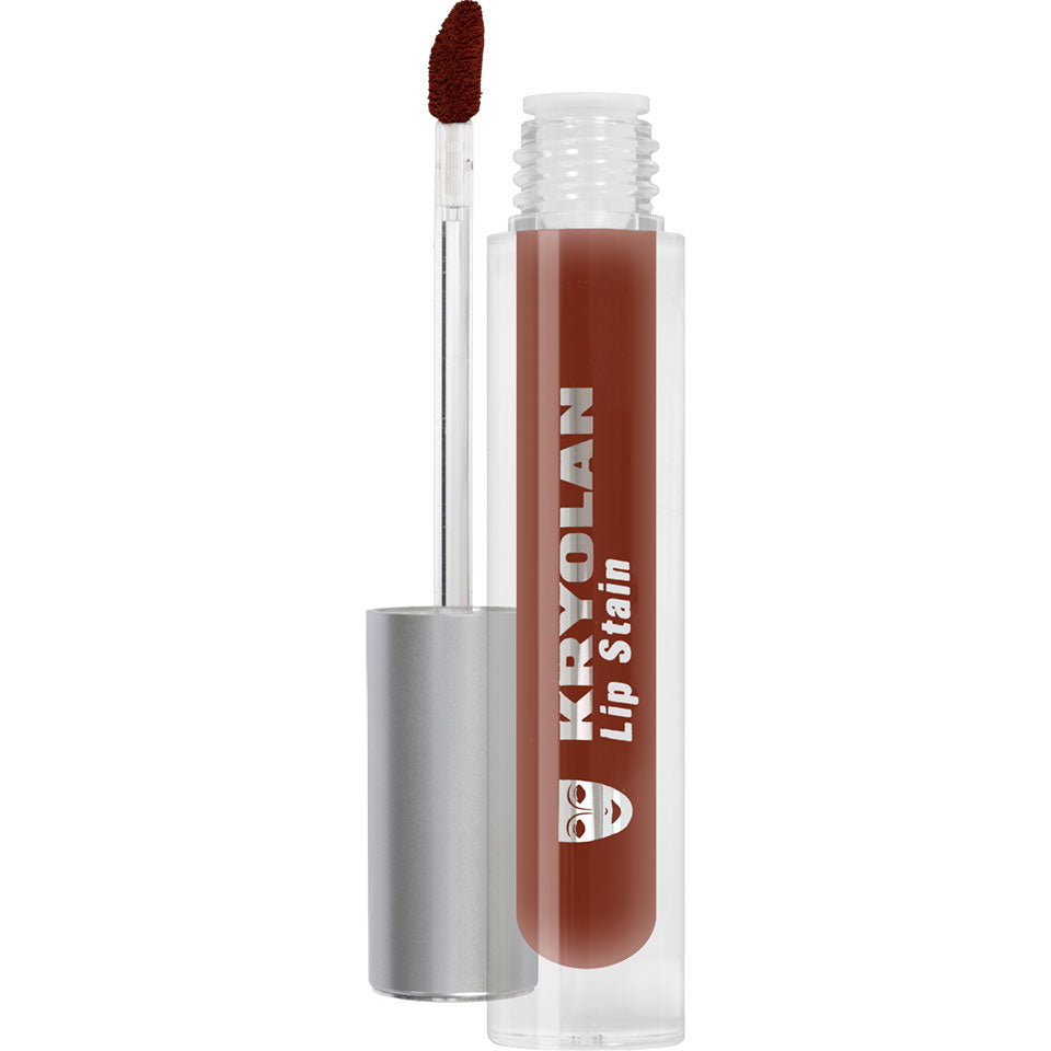 KRYOLAN Lip Stain country – Intensiver, matter & langanhaltender Lippenstift, 4ml, Spender offen mit Applikator