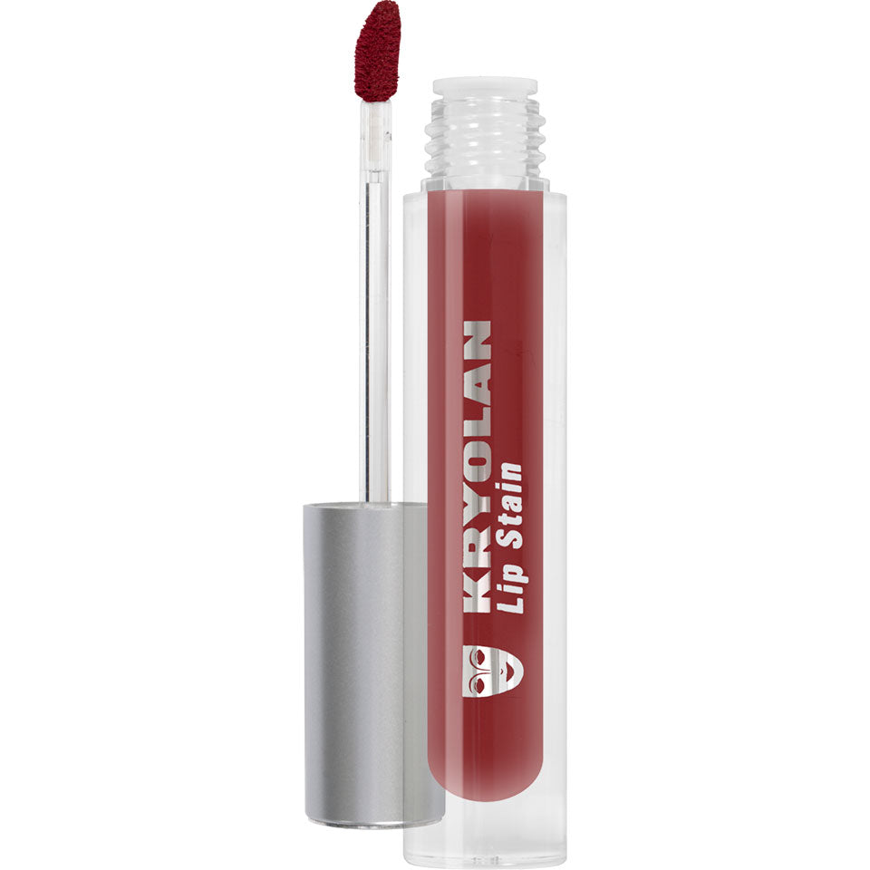 KRYOLAN Lip Stain soul – Intensiver, matter & langanhaltender Lippenstift, 4ml, Spender offen mit Applikator