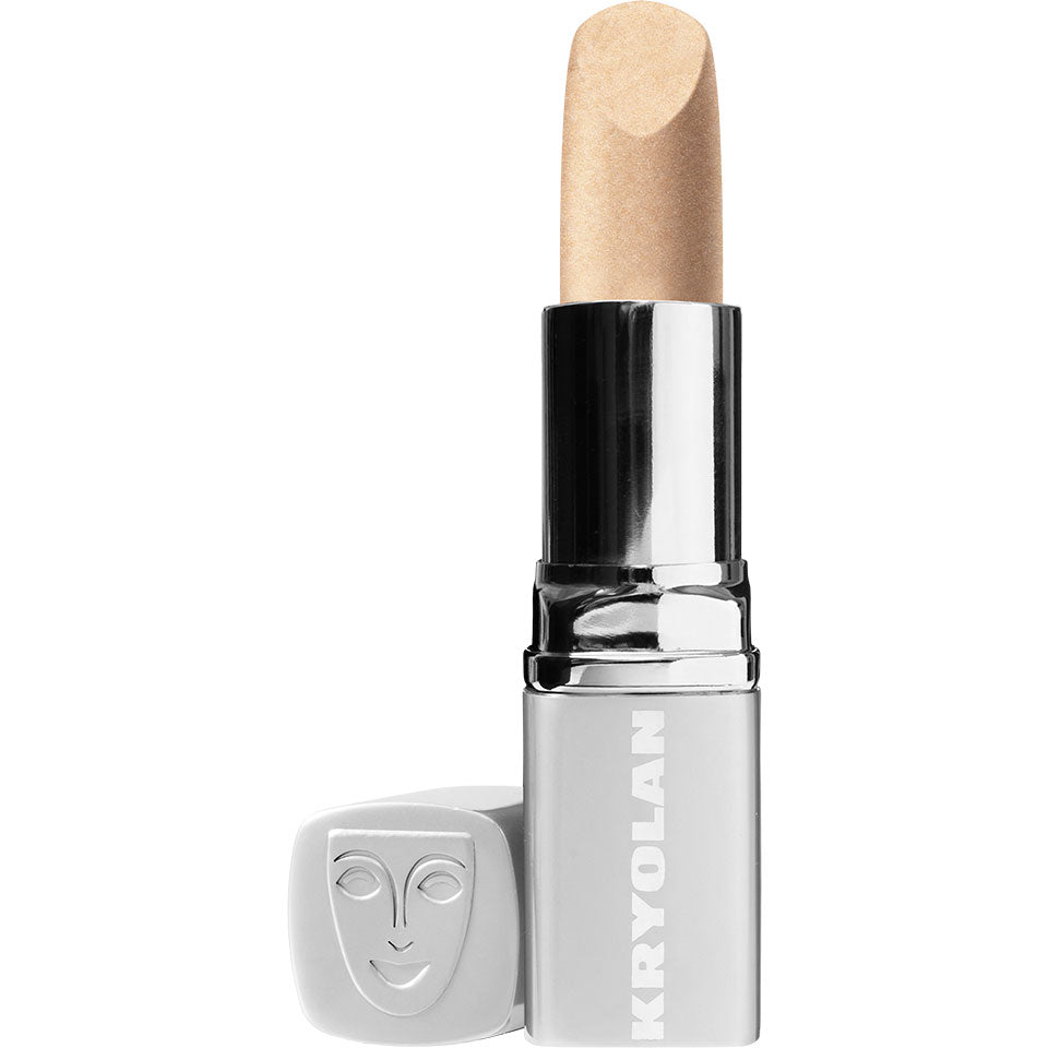 KRYOLAN Lippenstift Pearl - LCP 657 – glänzende Farbe & Pflege mit Vitamin E, 3,5g, offen