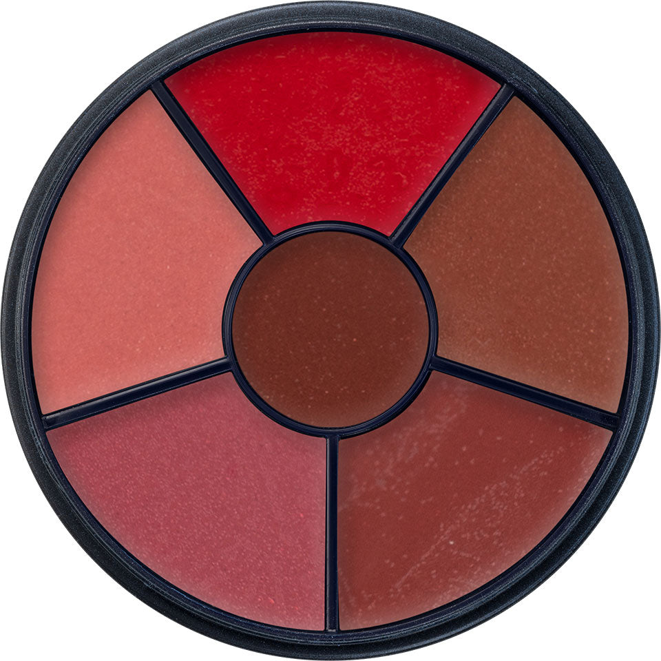 KRYOLAN Lipstick Velvet Kiss Wheel Variante 4 – Lippenpalette mit Pflegeformel, 21g