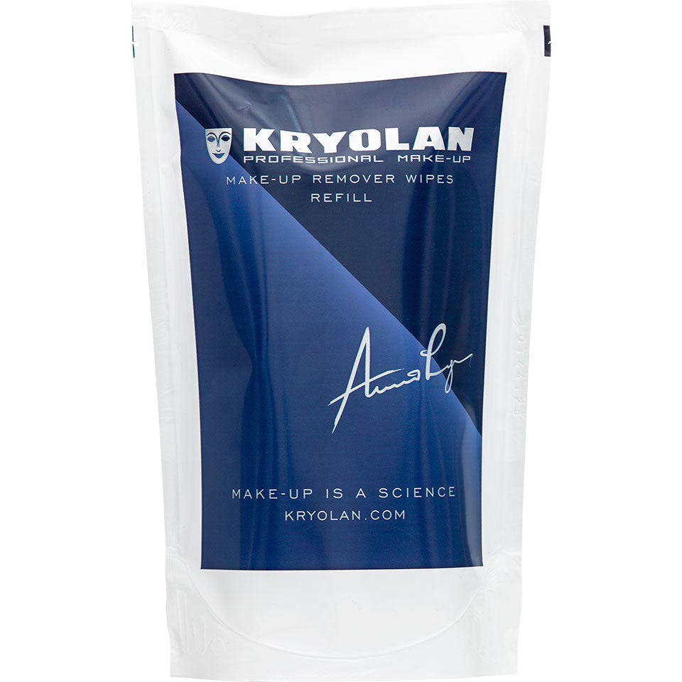 KRYOLAN Make-up Remover Wipes Nachfüller – ölfreie Reinigungstücher mit Panthenol, 60 Blatt