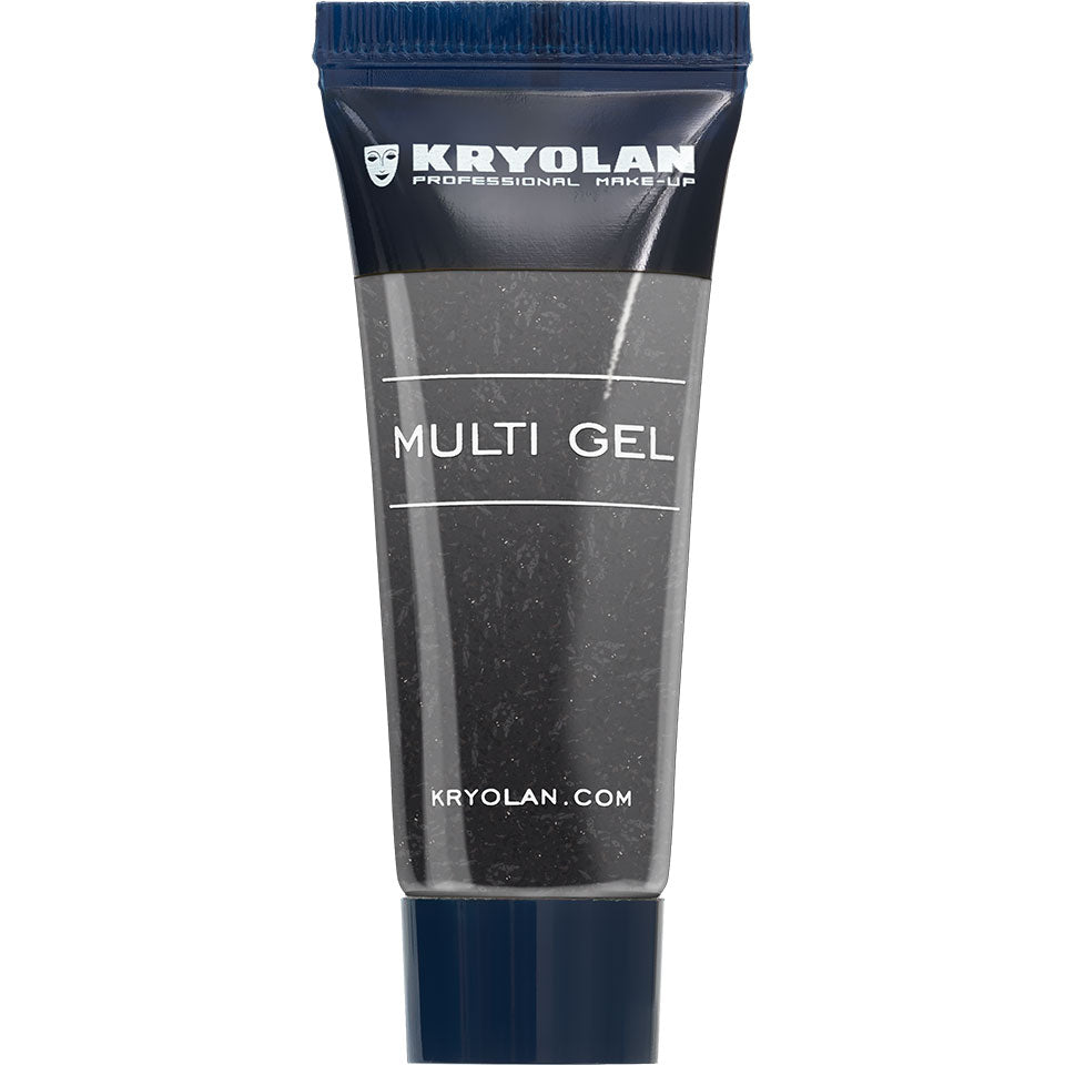 KRYOLAN Multi Gel Glitter grob black – Glitzer-Gel für Haut & Haare, 10ml, Tube