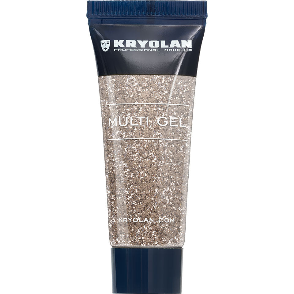 KRYOLAN Multi Gel Glitter grob bronze – Glitzer-Gel für Haut & Haare, 10ml, Tube