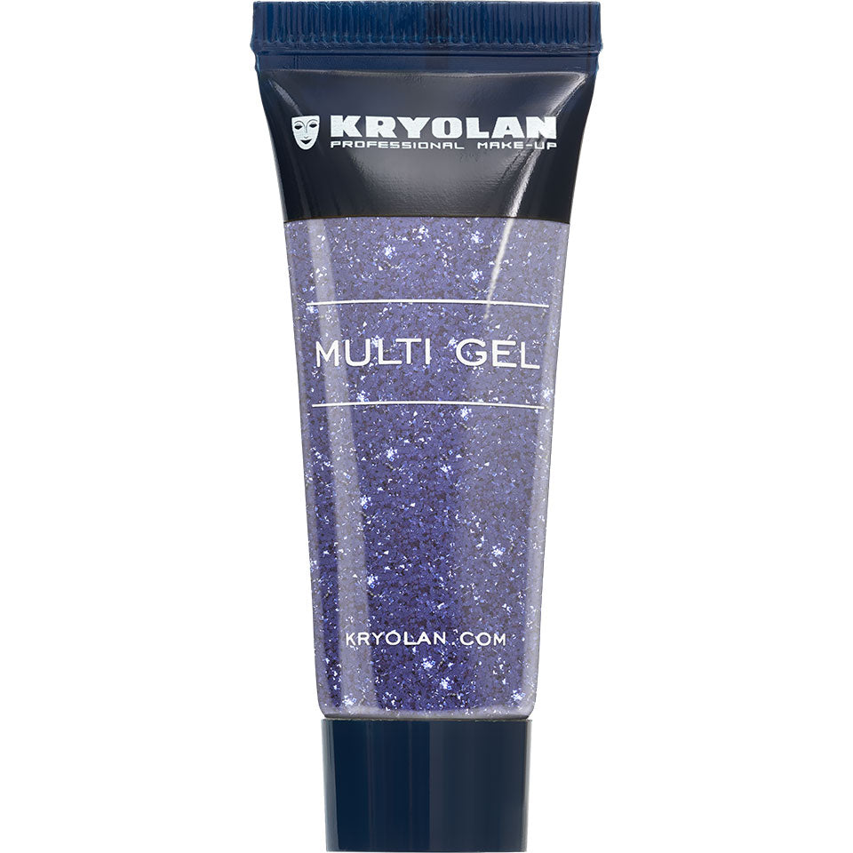 KRYOLAN Multi Gel Glitter grob purple – Glitzer-Gel für Haut & Haare, 10ml, Tube