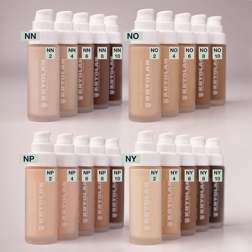 KRYOLAN Natural Fluid Foundation  – Satin Finish Make-up, 30ml, alle verfügbaren Farben