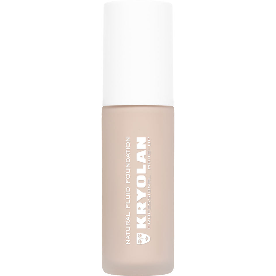 KRYOLAN Natural Fluid Foundation NN2 – Satin Finish Make-up, 30ml, Pumpspender