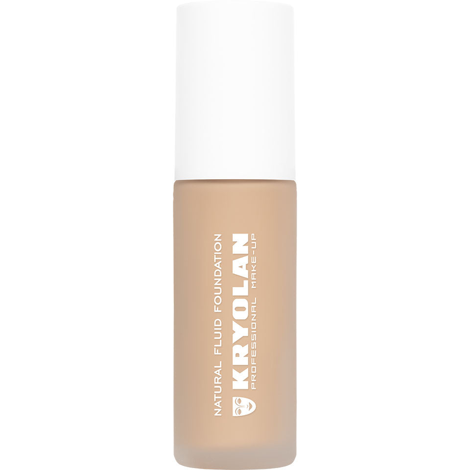 KRYOLAN Natural Fluid Foundation NO4 – Satin Finish Make-up, 30ml, Pumpspender