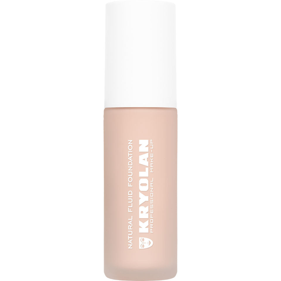 KRYOLAN Natural Fluid Foundation NP4 – Satin Finish Make-up, 30ml, Pumpspender