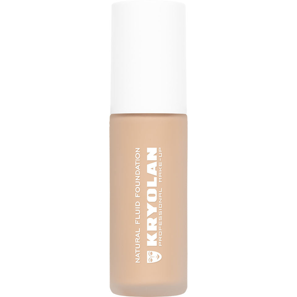 KRYOLAN Natural Fluid Foundation NY4 – Satin Finish Make-up, 30ml, Pumpspender