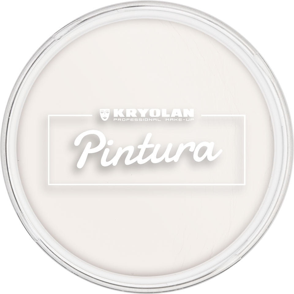 KRYOLAN Pintura Clown Weiß – kindgerechte Fettschminke, 20g, Dose geschlossen