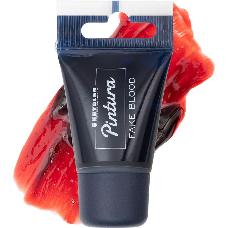KRYOLAN PINTURA Fake Blood  – Realistisches, veganes Kunstblut, 20ml, Tube und Produkttextur