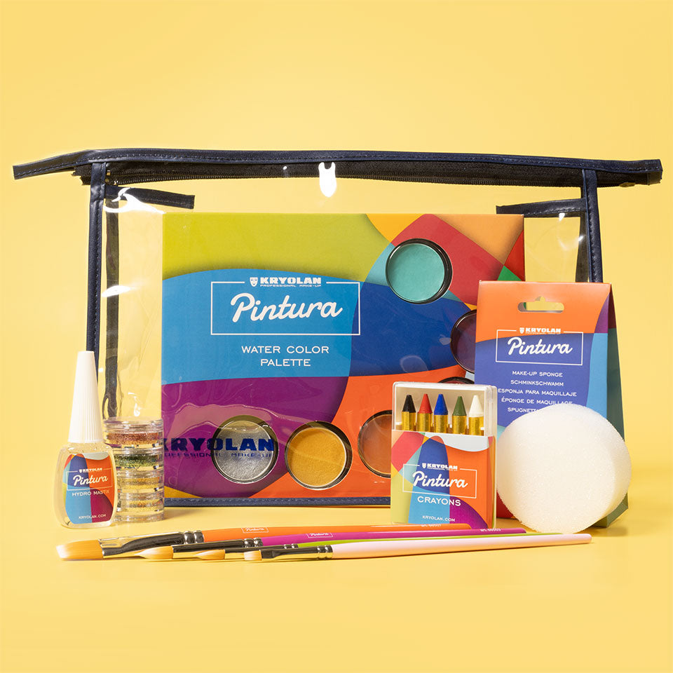 KRYOLAN PINTURA Fantasy Color Bundle – Schminkset für Face- & Bodypainting, 1stück, Tasche und Einzelprodukte
