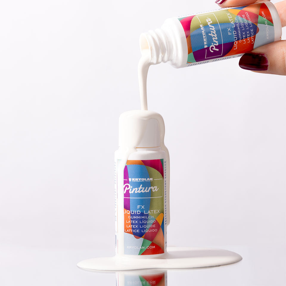 KRYOLAN Pintura Liquid Latex, 30 ml, Hand schüttet Gummimilch aus