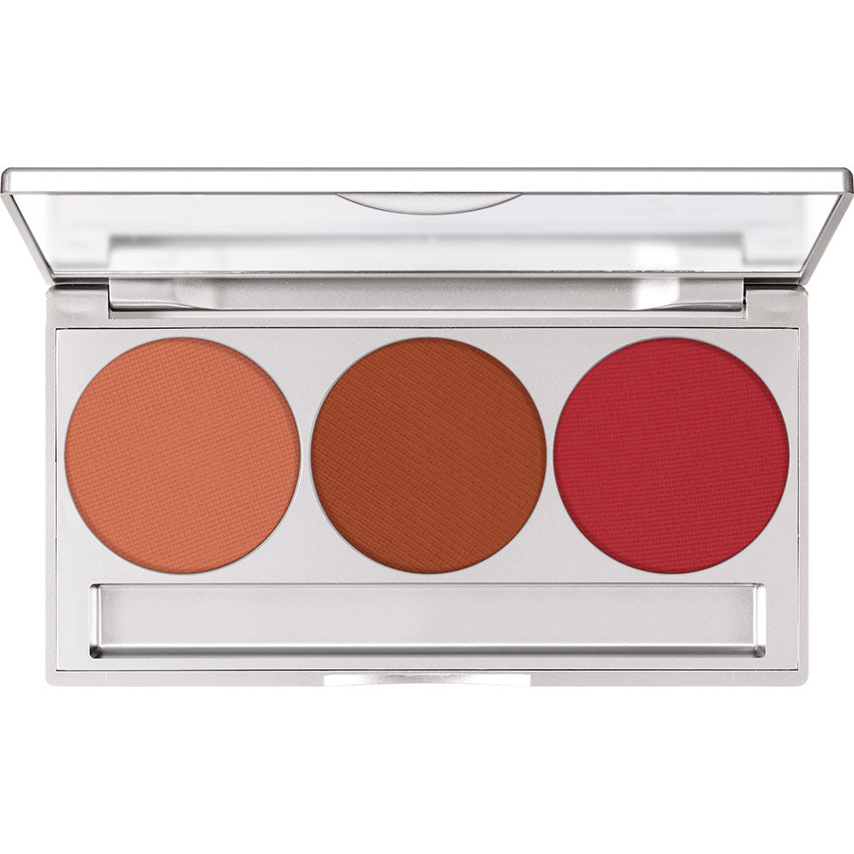KRYOLAN Professional Trio Blusher Set Allure – magnetische Spiegelpalette, 8g