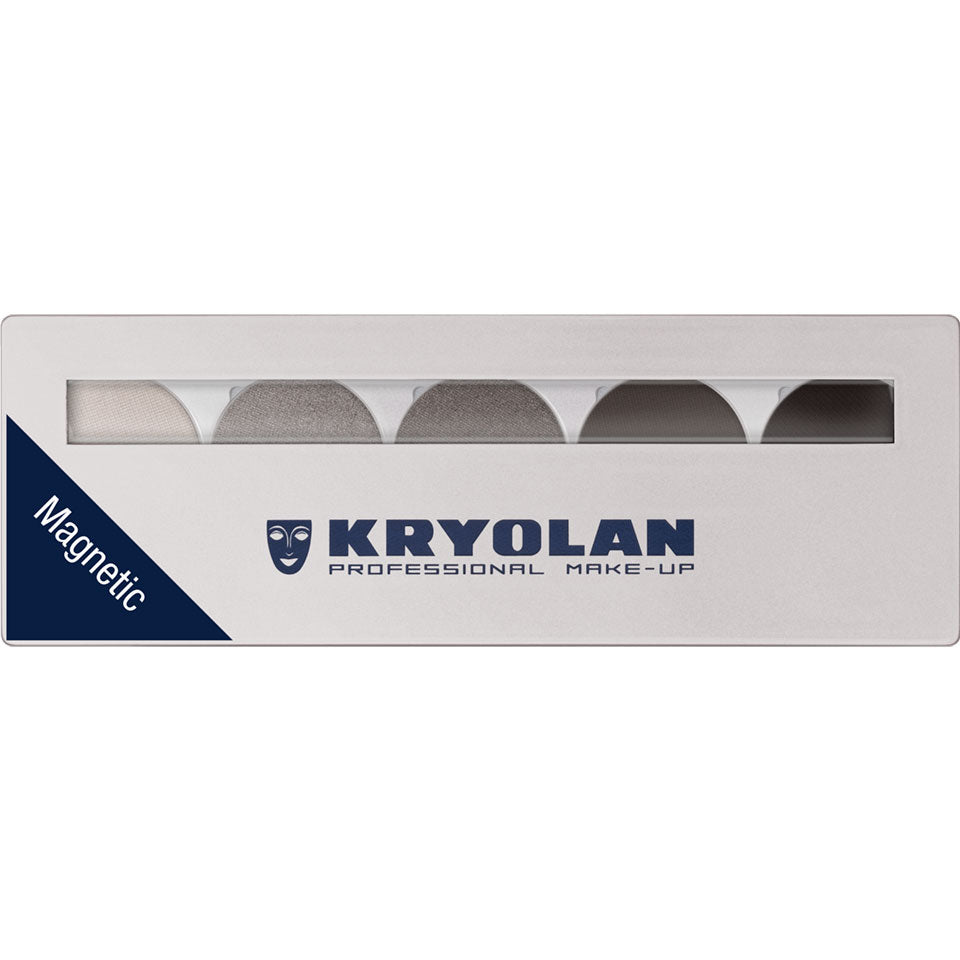 KRYOLAN Shades 5 Farben Berlin – Magnetische Make-up Palette mit 5 gepressten Puderfarben, 7.5g, Palette geschlossen
