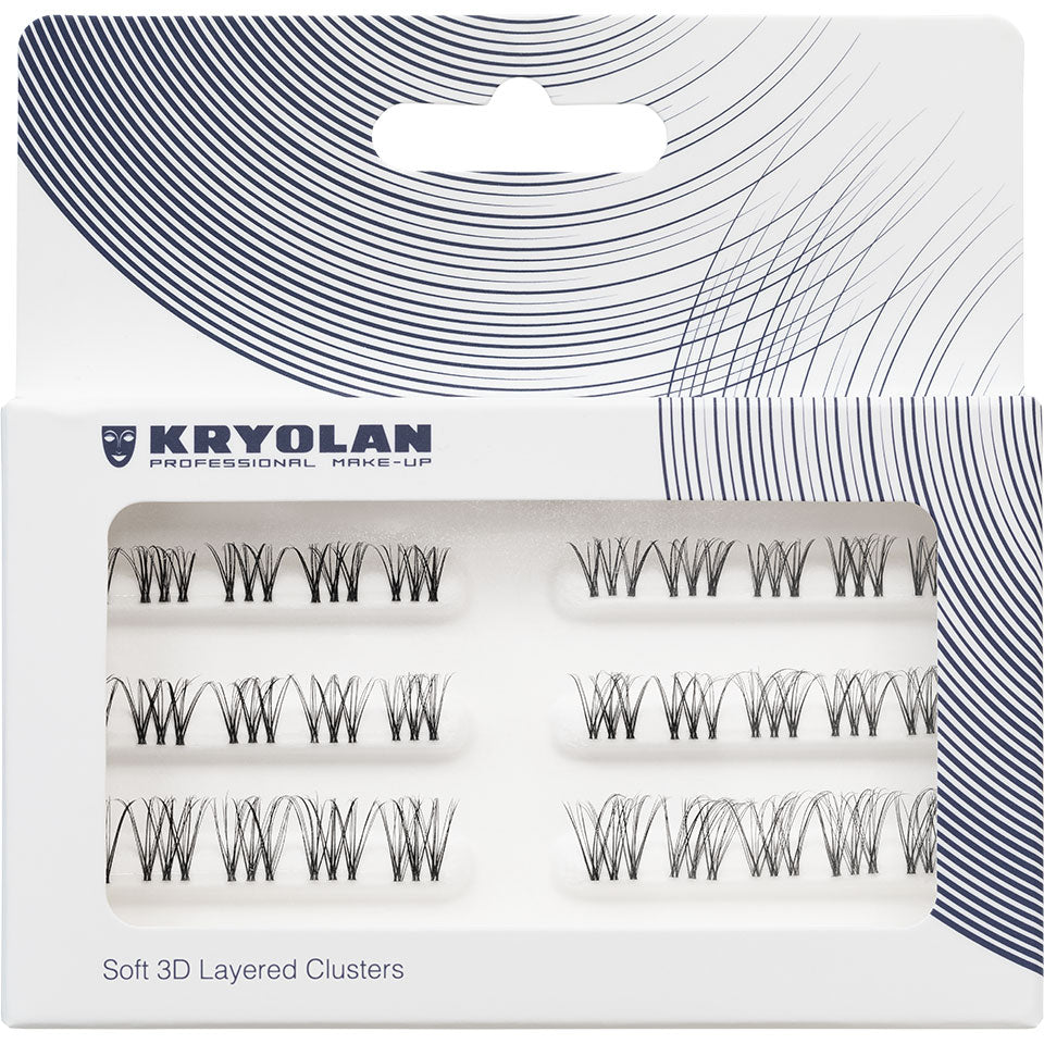 KRYOLAN Soft 3D Layered Clusters – natürliche 3D Wimpern, -, Verpackung